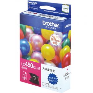 兄弟（brother）品红色墨盒/LC450XL-M打印机墨盒1200页适用于MFC-J5910DW/J6710DW/J6910DW