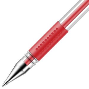 得力6600中性笔12支/盒红色