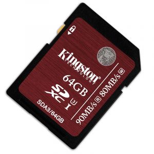 金士顿（Kingston）64GB90MB/sSDClass10UHS-I高速存储卡中国红