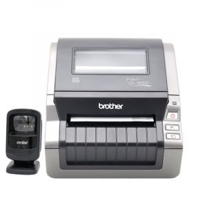 兄弟条码机热敏不干胶条码打印机QL-1050+二维码扫描平台DS9208