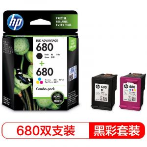 惠普HP680黑彩墨盒套装X4E78AA适用于：2138;3638;3636;