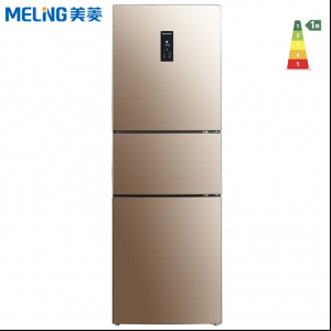 美菱（MeiLing）255升电冰箱三门变频风冷无霜一级能效节能静音