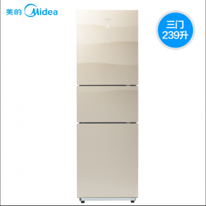 Midea/美的冰箱BCD-239WTGM家用三门冰箱风冷无霜节能冷藏冷冻