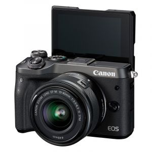佳能 微单相机套装 EOS M6 EF-M 15-45mm f/3.5-6.3 IS STM镜头 银色 配16G卡+相机包 （单位：台）