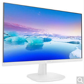 飞利浦 23.8英寸显示器 IPS技术广视角屏 滤蓝光不闪屏 液晶电脑显示屏幕 窄边框 可壁挂 23.8英寸 243V7QDSWA(白色)