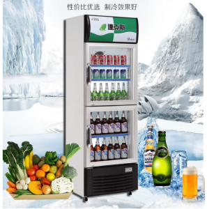 達克斯（DUKERS）LG-350A 双层双门立式展示柜冰柜 达克斯350升超市便利店饮料柜冷柜 保鲜柜 陈列柜