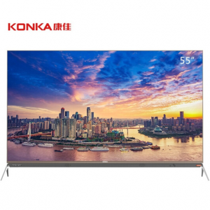 康佳（KONKA）LED55R1 55英寸4K超高清 变频技术HDR纯色硬屏平板电视 摩卡金